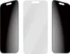 Three smartphone screen protectors are displayed against a white background. Two are black and one is clear. Anteprima dell’immagine prodotto