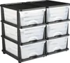 SucceBuy Schubladenwagen mit 3 Schubladen (2er-Pack), Produktbild-Vorschau 1