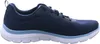A side view of a blue Skechers sneaker against a white background. Voir les images du produit
