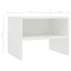 Comodino bianco 40x30x30 cm in materiale ligneo Anteprima dell’immagine prodotto 6