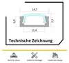A15 LED Profil Weiss 2m Abdeckung milky Produktbild-Vorschau 2