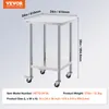 Stół roboczy ze stali nierdzewnej VEVOR, 61 x 61 x 96,5 cm, Podgląd zdjęcia produktu 7
