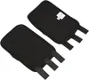 Two black dog leg braces are shown against a white background. Voir les images du produit