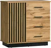 Büro Lamelo 4 teilig Büromöbel Komplett Set in Eiche Wotan Produktbild-Vorschau 4