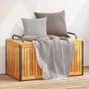 vidaXL Gartenbox 85x45x45/53 cm Massivholz Akazie und Stahl Produktbild-Vorschau 2
