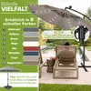 tillvex Alu Ampelschirm Cappuccino LED Solar Ø 350 cm mit Productafbeelding-voorbeeld 5