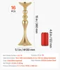 Vevor 16 Szt Metalowych Wazonów Na Kwiaty 38 Cm Złote Na Podgląd zdjęcia produktu 7