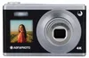 A close-up front view of a black and silver digital camera. Náhľad obrázku produktu