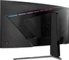 The back view of a black computer monitor on a white background. Produktbild-Vorschau