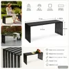 DanDiBo Gartenbank Metall Massiv Wetterfest Schwarz 120 cm Produktbild-Vorschau 2
