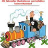 Illustration of a cartoon mole driving a train. Produktbild-Vorschau