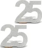 Oblique Unique 2x Zahl 25 Aufsteller aus Holz mit Glitzer Produktbild-Vorschau 1
