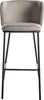 BELIANI Barstuhl 2er Set Taupe Stoffbezug und Metall mit Produktbild-Vorschau 5