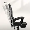Side view of a black and gray gaming chair with its backrest tilted back, showing adjustable positions. Náhled obrázku produktu
