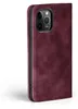 A burgundy flip case for an iPhone 12 Pro is shown against a white background. Produktbild-Vorschau