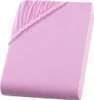 A folded pink fitted sheet. Produktbild-Vorschau