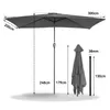 Angel Living 300x200cm Parasol en aluminium avec manivelle Voir les images du produit 3