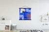 MuchoWow® Textilposter Porträt - Blau - Abstrakt 90x90 cm Produktbild-Vorschau 2