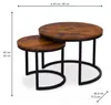 Set di tavolini da caffè rotondi SensaHome - Set di Anteprima dell’immagine prodotto 7
