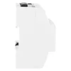 Side view of a white digital electricity meter mounted on a DIN rail. Produktbild-Vorschau