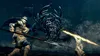 Two armored figures battle a large, monstrous creature in a dark, atmospheric environment. Podgląd zdjęcia produktu
