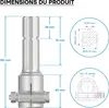 Wiltec Manchon de Prise de force Cardan - Longueur 160 mm - Voir les images du produit 7
