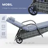 Outsunny Sonnenliege Gartenliege Tisch 3er Set Gartenmöbel Produktbild-Vorschau 6