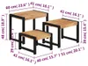 vidaXL Tables d'ensemble 3 pcs. Bois massif Voir les images du produit 7