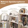 A collage of images showing different storage options for a record player and vinyl records. Náhľad obrázku produktu