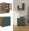 Set mobili bagno Vicco Irma Quercia verde/oro 2 parti, base Anteprima dell’immagine prodotto 2