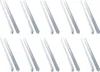 Ten identical metal garden stakes are arranged in two rows of five on a white background. Produktbild-Vorschau