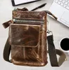 INF Sac à bandoulière en cuir véritable pour homme Voir les images du produit 2