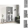 vidaXL Highboard Betongrau 69,5x34x180 cm Holzwerkstoff -  Produktbild-Vorschau 1