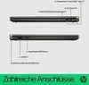 Diagrams showing the ports and features of a laptop. Produktbild-Vorschau