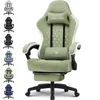 A gaming chair is shown in a studio setting with multiple color options displayed on the left. Náhľad obrázku produktu