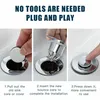 4 Pcs Ablauf Garnitur Abfluss Stopfen Waschbecken POP UP Produktbild-Vorschau 4