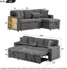 Sweiko Corner Sofa Bett Eckcouch Couch L-Form Schlafcouch Produktbild-Vorschau 13