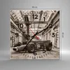 Wanduhr - Quadrat - Glasuhr - Formel 1 Rennen Retro - Produktbild-Vorschau 3