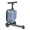 A blue three-wheeled scooter with a built-in suitcase, shown against a white background. Produktbild-Vorschau