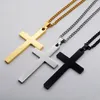 Chaîne Croix pour hommes en acier inoxydable Argent/Noir/Or Voir les images du produit 7
