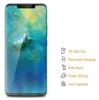 A smartphone screen protector is shown with feature callouts. Produktbild-Vorschau