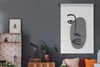 MuchoWow® Wandteppich Wandbehang Gesicht - Strichzeichnung Produktbild-Vorschau 5