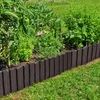 JOIEYOU Obruba trávnika plastová obruba záhonu vzhľad dreva Náhľad obrázku produktu 4