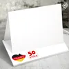 50 Tischkarten Blanko weiß, Hochzeit Geburtstag, DIY Produktbild-Vorschau 1