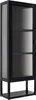 osoltus Wandschrank Riffelglas Stahl Regal cube Schwarz Produktbild-Vorschau 1