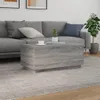 vidaXL Couchtisch mit LED-Leuchten Grau Sonoma 90x50x40 cm Produktbild-Vorschau 4