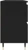 A black cabinet with wooden legs is shown from the back. Anteprima dell’immagine prodotto