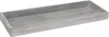 A rectangular wooden tray with a distressed gray finish is shown from a slightly elevated side angle against a white background. Produktbild-Vorschau
