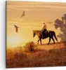 Bild auf Leinwand - Leinwandbild - Pferd Cowboy Bauernhof Produktbild-Vorschau 1