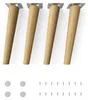 4x sossai Holzfüße rund - schräge Ausführung 25cm Eiche Produktbild-Vorschau 1